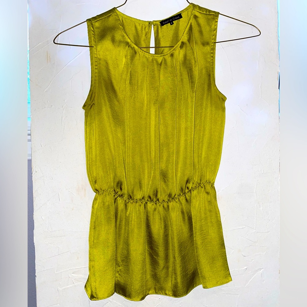 Women’s Yellow/Green Blouse Size S